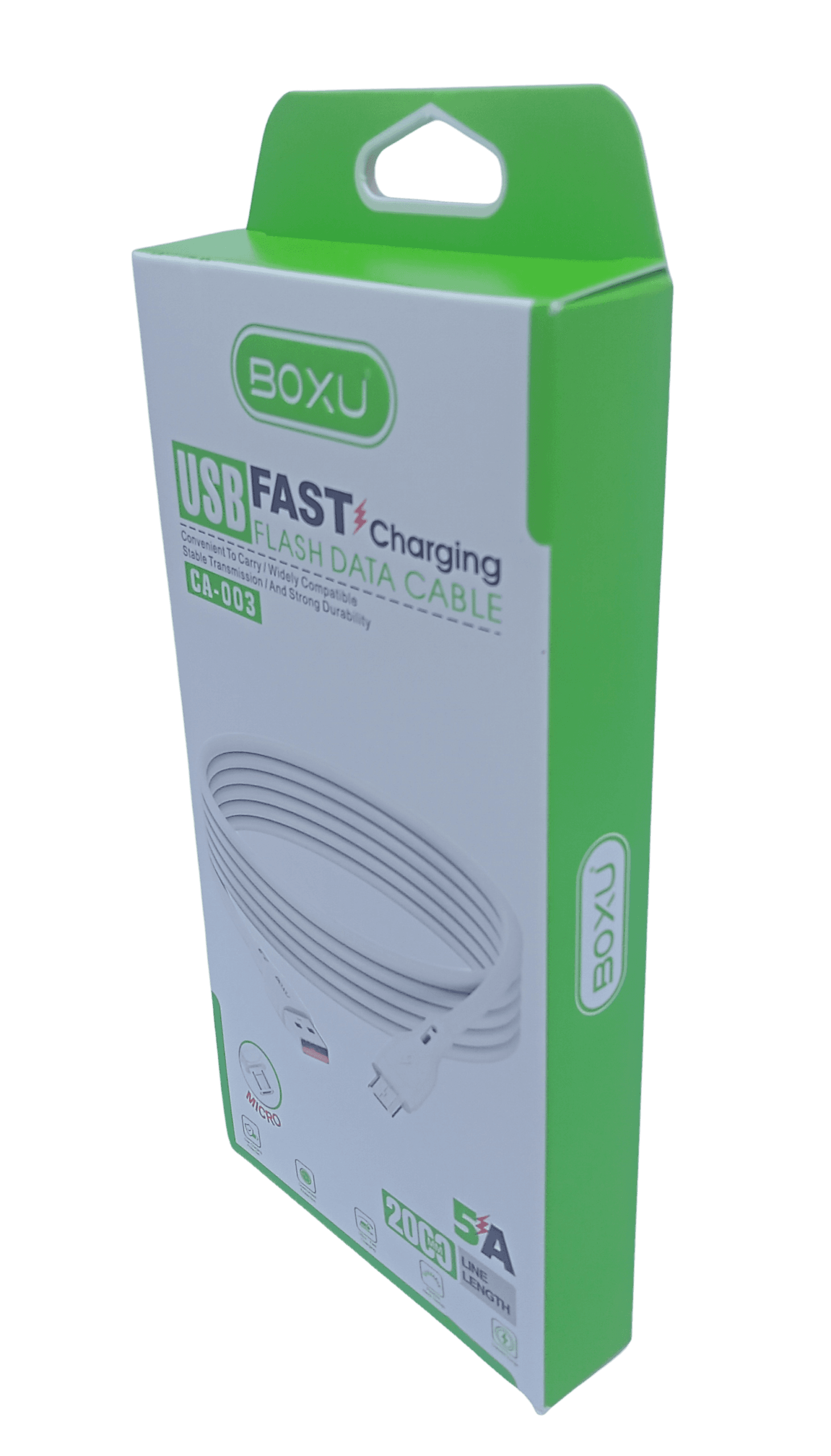 BOXU CA-003 Micro USB Cable 2m 5A (Flash Charge + Data)