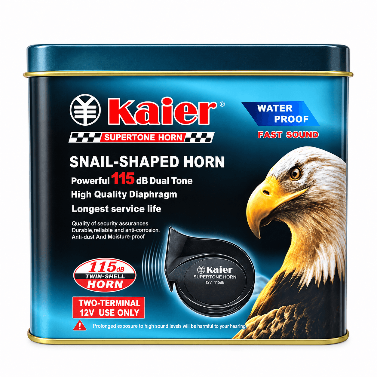 Kaier T55 Dual Tone Snail Horn Set (12V)