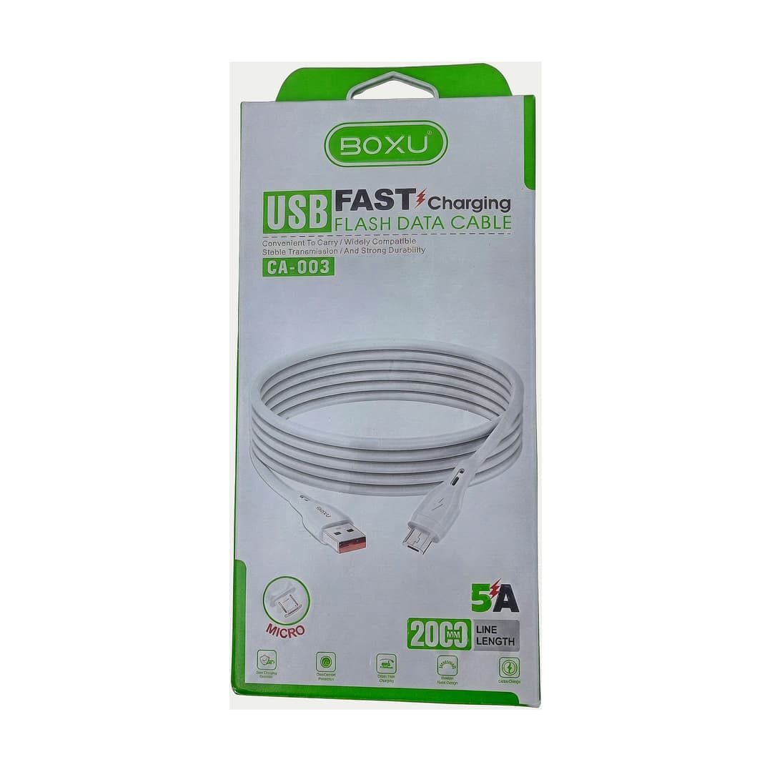 BOXU CA-003 Micro USB Cable 2m 5A (Flash Charge + Data)